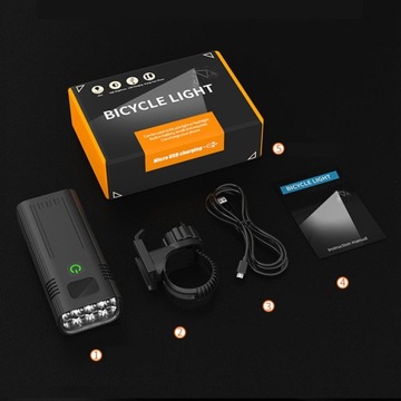 НАБОР ВЕЛОСИПЕДНЫХ ЛАМП СВЕТОДИОДНЫЙ ПЕРЕДНИЙ USB МОЩНЫЙ 3600лм