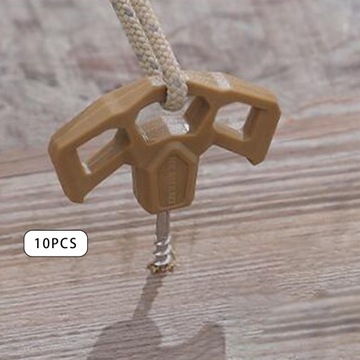 10x Deck Nails 3 Holes Equipment Lightweight Camping Tent Nails Khaki
