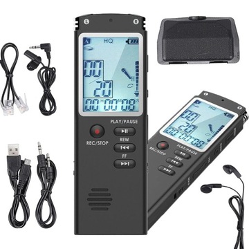 DYKTAFON AUDIO ODTWARZACZ MP3 PROFESJONALNY SZPIEGOWSKI PODSŁUCH DETEKCJA