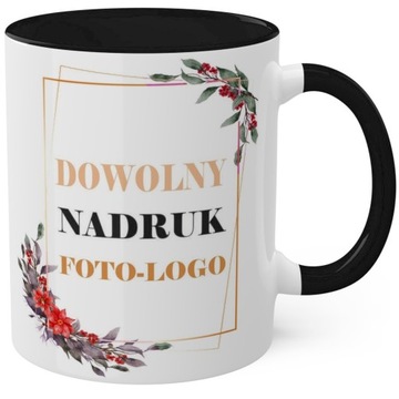 KUBEK Z NADRUKIEM ZE ZDJĘCIEM FOTO KUBKI CZARNY