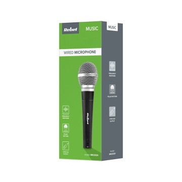 ДИНАМИЧЕСКИЙ МИКРОФОН REBEL DM-80 + ЧЕХОЛ ДЛЯ КАБЕЛЯ