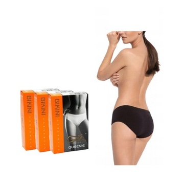 Majtki Gatta BIKINI QUEENIE rozm. XL czarne 3-PAK