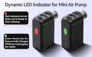 Pompka elektryczna Elektryczna mini pompka rowerowa 100 Psi czarna