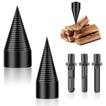 2 ШНЕКОВЫХ СВЕРЛА 32 ММ 42 ММ ДЛЯ РАСКОЛКИ ДРЕВЕСИНЫ + 3 ПЕРЕХОДНИКА