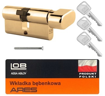 wkładka Lob Ares G35/45 z gałką mosiądz