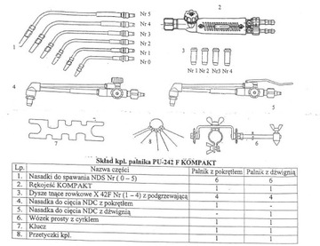 Palnik uniwersalny gazowo-tlenowy z pokrętłem 3-100mm PU-242F Pomet Wronki