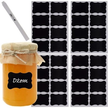 ETYKIETY SAMOPRZYLEPNE PVC Zmywalne BLACK + PISAK