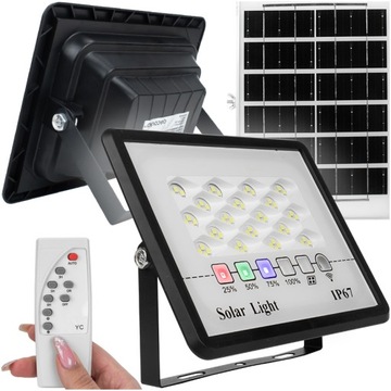 NAŚWIETLACZ LED HALOGEN WODOODPORNA LAMPA SOLARNA AKUMULATOROWA IP67 30W