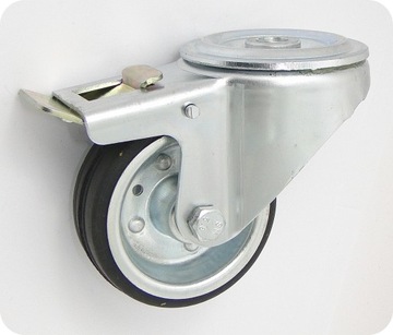 Koło w obudowach z otworem i hamulcem 80mm 60kg