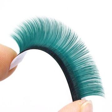 Ресницы цветные 8-13мм, завиток D, 12 полосок, МОРЕ