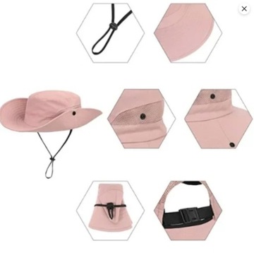 KAPELUSZ DAMSKI LETNI PRZECIWSŁONECZNY Z MIEJSCEM NA KUCYK KITKĘ CZAPKA