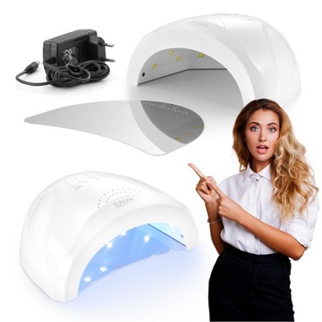 LAMPA SUNONE DO PAZNOKCI BIAŁA DUAL LED UV 24 / 48W SUN 1 LUSTRZANE DNO
