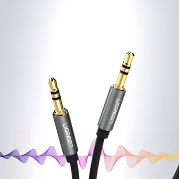 Аудиокабель AUX mini jack 3,5 мм 1 м - черный