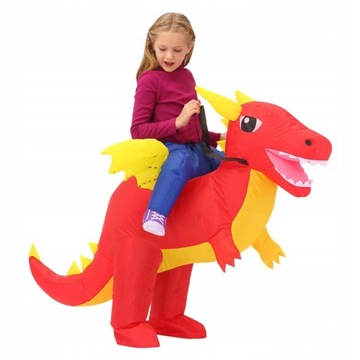 PRZEBRANIE DMUCHANY STRÓJ DINOZAUR T-REX KOSTIUM