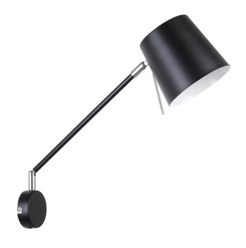 Kinkiet obrotowy czarny matowy regulowany E27 40W