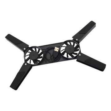 Охлаждающая подставка для ноутбука, аксессуар с двумя вентиляторами, складная