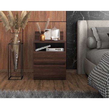 Тумбочка прикроватная тумбочка из венге 40 см 2S сундук Накастлик для спальни в стиле лофт