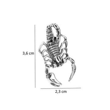Srebrna zawieszka na łańcuszek wisiorek pr925 oksydowany duży skorpion