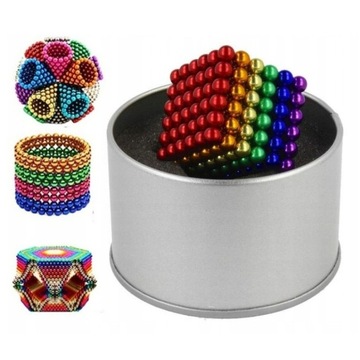 KOLOROWE KULKI MAGNETYCZNE 5MM 8-KOLORÓW NEOCUBE
