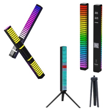 TAŚMA LED ŚWIATŁO RGB SENSORYCZNE RYTMICZNE 3D