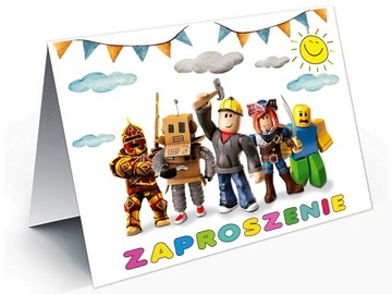 Zaproszenie Zaproszenia na IMPREZĘ - ROBLOX DZ-43