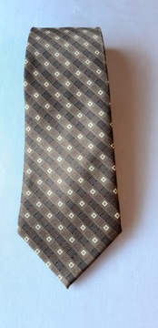 KRAWAT - KAILONG beż/brąz 100 % jedwab