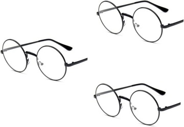 3 Ретро круглые стеклянные простые стеклянные очки Мужские очки Льняное стекло M