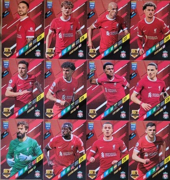 Karty Piłkarskie FIFA 365 2024 KOMPLET bazowych 12 KART LIVERPOOL