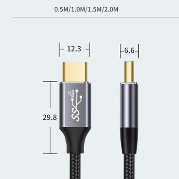 Кабель USB Type C — USB C 3.1 Gen 2, сверхскоростная передача данных 10 Гбит/с, 2 м, черный
