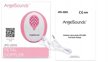 ZESTAW Medyczny Detektor tętna płodu ANGEL SOUNDS słuchawki 3MHZ+ żel