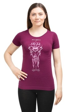 Koszulka Brubeck Outdoor Wool Pro Ss12720 a Women-Plum-Lotus m