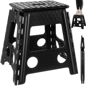 Taboret Malatec czarny 39 cm