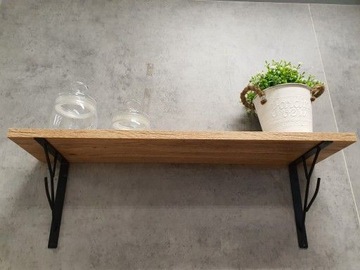 Полка подвесная настенная лофт индустриальный дуб ремесло 82