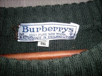Burberry 100% wełniany sweter VINTAGE DXL