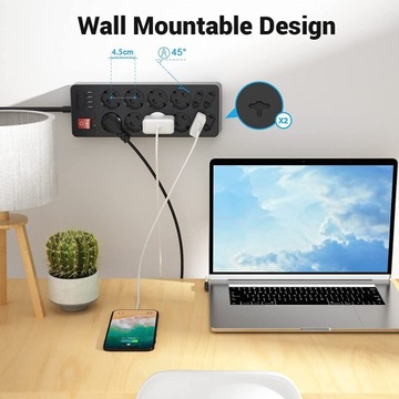 РАЗЪЕМ ПИТАНИЯ 12 ВХОДОВ 4 USB 4000 Вт 16 в 1