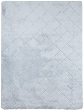 Dywan Pluszowy Pokojowy Szary Antypoślizgowy Geometryczny MIĘKKI 120x170cm