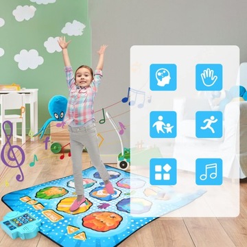 БОЛЬШОЙ ТАНЦЕВАЛЬНЫЙ КОВРИК МУЗЫКАЛЬНАЯ ТАНЦЕВАЛЬНАЯ ИГРА