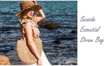 Летняя тканая сумка через плечо, пляжная сумка