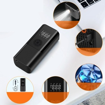 АВТОМОБИЛЬНЫЙ КОМПРЕССОР МОТОЦИКЛ БЕСПРОВОДНОЙ НАСОС ВЕЛОСИПЕД POWERBANK USB
