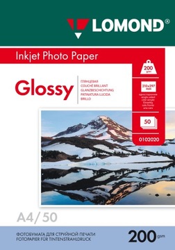 PAPIER FOTOGRAFICZNY A4 do zdjęć BŁYSK 200g 50szt