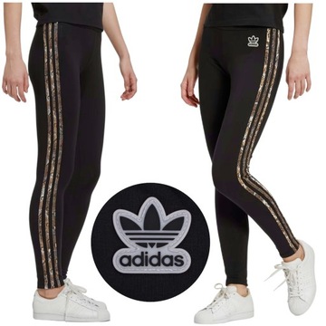 Legginsy Sportowe Damskie Adidas Trefoil Getry Bawełniane 3-Stripes XXS