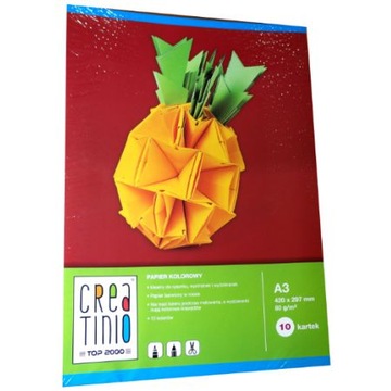 Zeszyt papierów kolorowych A3 10k 80g. CREATINIO 4
