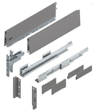 BLUM Szuflada Merivobox 450 K szara udźwig=40kg
