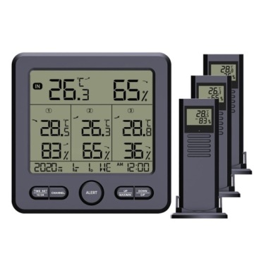 Domácí Meteorologická Stanice LCD Barometr Vlhkoměr Teploměr S 3 Senzory