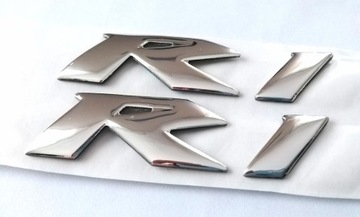 YAMAHA Logo 3D Silver R1 2szt 6,5x1,7cm Emblemat Yamaha R1 R 1