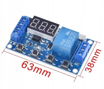 Реле времени с таймером задержки, 9 режимов