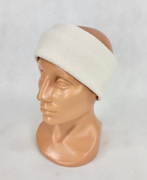 657 ПОВЯЗКА НА ГОЛОВЬ Флисовая, ширина 8 см, ЭКРУ