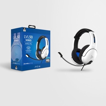 Проводные наушники PDP PS5/PS4 LVL50 - белые