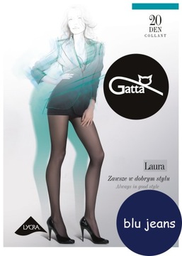 GATTA rajstopy LAURA 20 den BLUE JEANS granatowy 4L