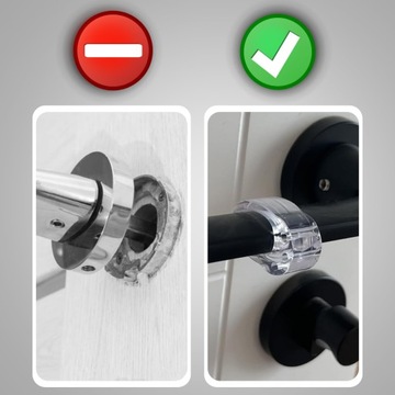 СИЛИКОНОВЫЙ УПОРНИК ДЛЯ НАКЛАДКИ ДВЕРНОЙ РУЧКИ ПРОЗРАЧНЫЙ ЗАПОР 4 ШТ.